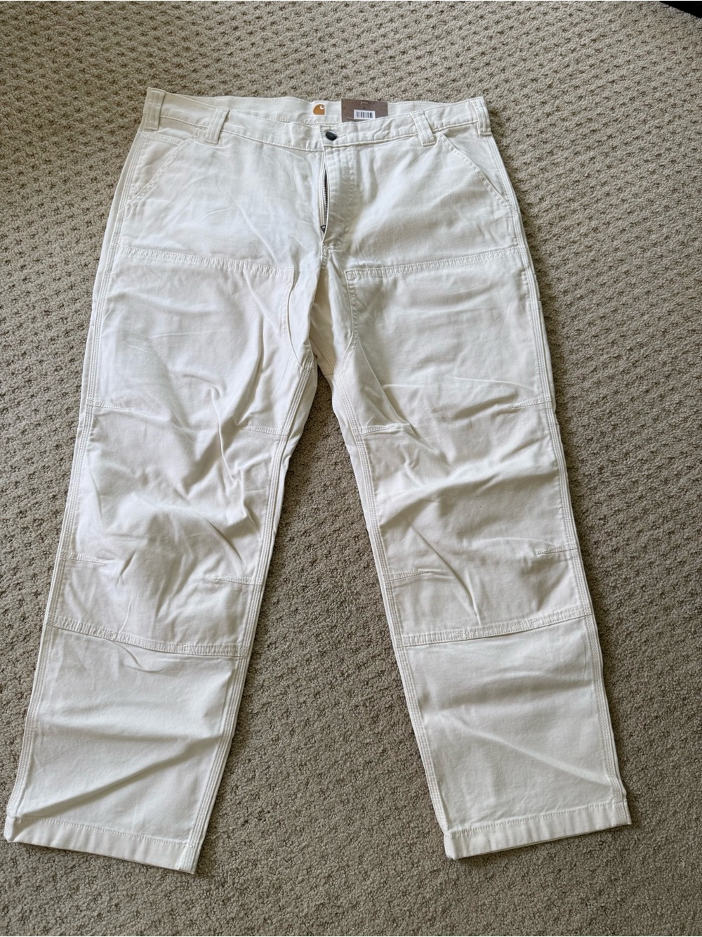 NWT Carhartt Rugged Flex Double Front Work Pants 40x30 Natural